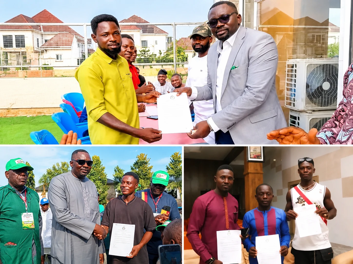 Community certificate handover associated with employment opportunities