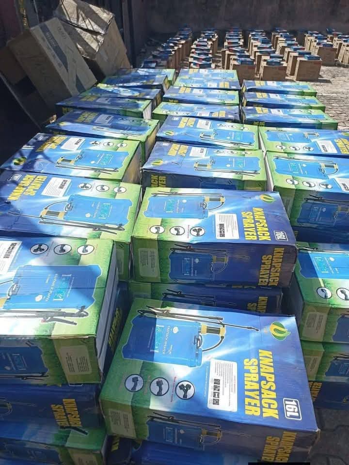 Farm tools prepared for distribution to support agricultural activities